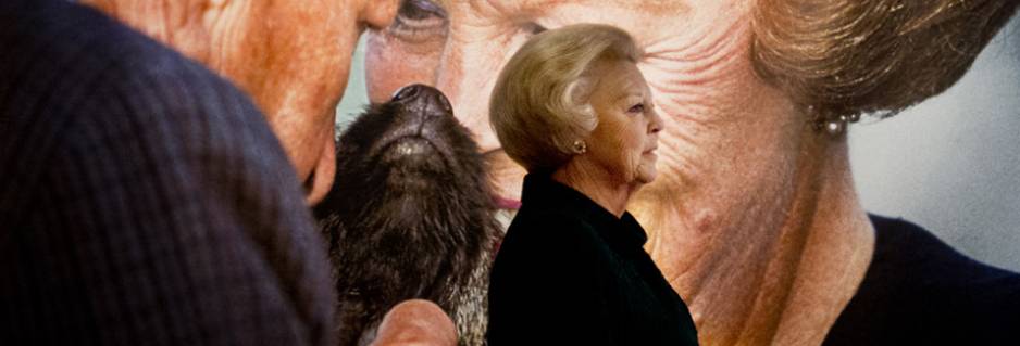 Prinses Beatrix bezoekt de tentoonstelling